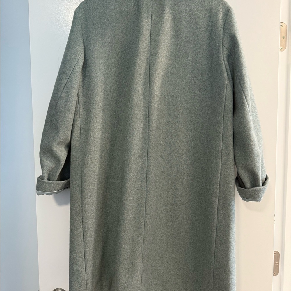 Club Monaco Sage Trench Coat with Notched Lapels - Picture 3 of 5